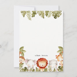 Kindergeburtstag der niedlichen wild lebenden trop mitteilungskarte