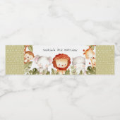 Kindergeburtstag der niedlichen wild lebenden trop wasserflaschenetikett (Einzelnes Label)