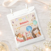 Kindergeburtstag der Waldtiere in Aquarellen Geschenktütchen (Ausgeschnitten)