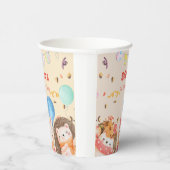 Kindergeburtstag der Waldtiere in Aquarellen Pappbecher (Rechts)