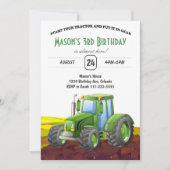 Kindergeburtstag der Zugmaschine Einladung (Vorderseite)