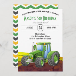 Kindergeburtstag der Zugmaschine Einladung