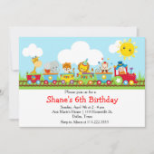 Kindergeburtstag des Circus Train Einladung (Vorderseite)