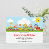 Kindergeburtstag des Circus Train Einladung (Stehend Vorderseite)