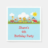 Kindergeburtstag des Circus Train Serviette (Vorderseite)