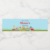 Kindergeburtstag des Circus Train Wasserflaschenetikett (Einzelnes Label)