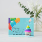 Kindergeburtstag des Lehrers Postkarte (Stehend Vorderseite)