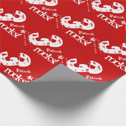 Kindergeburtstag Diagonal Design Grunge Stars Z03 Geschenkpapier (Ecke)