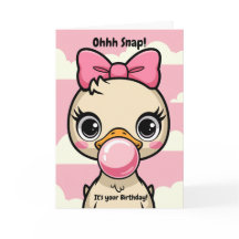 Kindergeburtstag Duck mit rosa Bow blasen Blase Fu