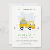 Kindergeburtstag eines Zugfahrzeugs Einladung (Vorderseite)