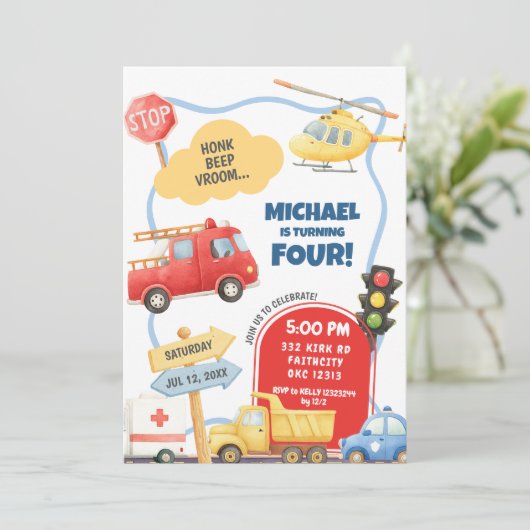 Kindergeburtstag Einladung (Stehend Vorderseite)