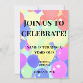 Kindergeburtstag Einladung (Vorderseite)