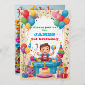 Kindergeburtstag Einladung (Vorne/Hinten)