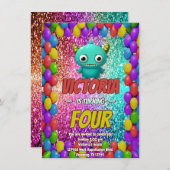 Kindergeburtstag Einladung (Vorne/Hinten)