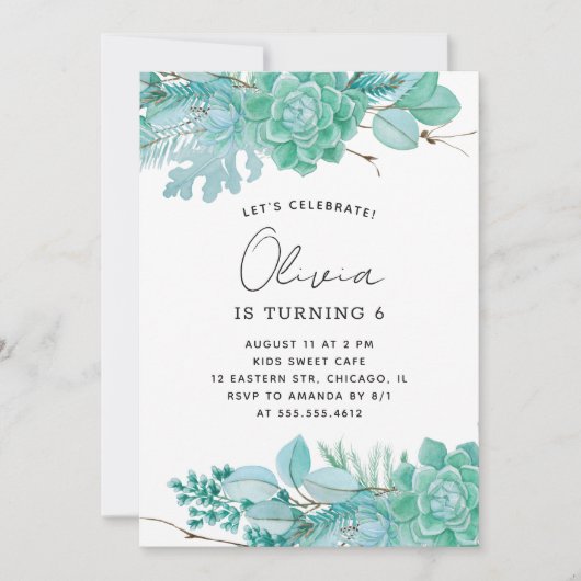 Kindergeburtstag Einladung (Vorderseite)