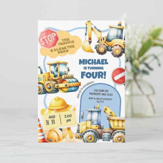 Kindergeburtstag Einladung (Stehend Vorderseite)