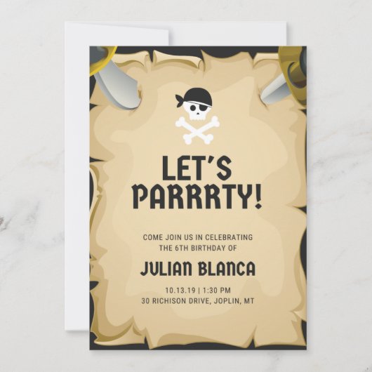 Kindergeburtstag Einladung (Vorderseite)