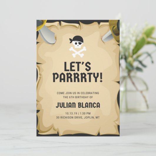 Kindergeburtstag Einladung (Stehend Vorderseite)