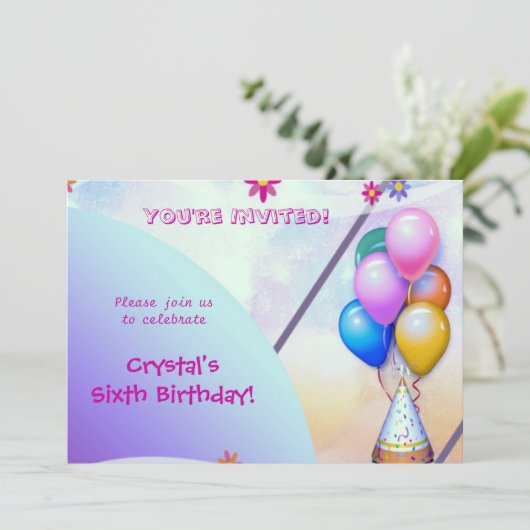 Kindergeburtstag Einladung (Stehend Vorderseite)