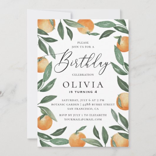 Kindergeburtstag Einladung (Vorderseite)