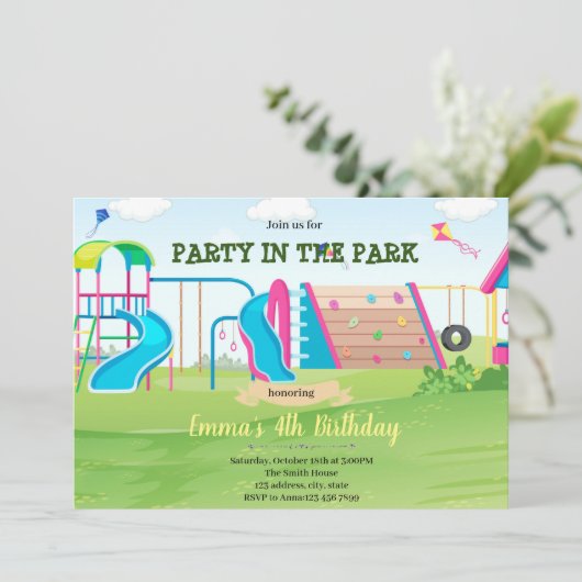 Kindergeburtstag Einladung (Stehend Vorderseite)