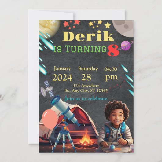 Kindergeburtstag Einladung (Vorderseite)