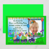 Kindergeburtstag Einladung 019: Zug (Vorne/Hinten)