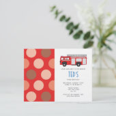 Kindergeburtstag-Einladung - Feuerwehrfahrzeuge Einladung (Stehend Vorderseite)