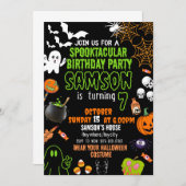 Kindergeburtstag Einladung, Halloween Geburtstag (Vorne/Hinten)
