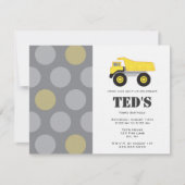 Kindergeburtstag-Einladung - Kipper Einladung (Vorderseite)