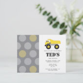 Kindergeburtstag-Einladung - Kipper Einladung (Stehend Vorderseite)