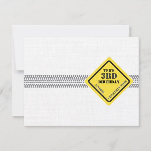 Kindergeburtstag-Einladung - Kipper Einladung (Rückseite)