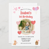 Kindergeburtstag Einladung mit Baby-Foto (Vorne/Hinten)