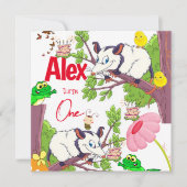 Kindergeburtstag Einladung Possum Frog (Vorderseite)