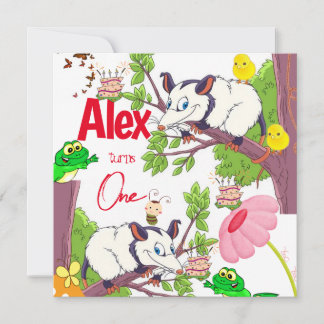 Kindergeburtstag Einladung Possum Frog