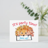 Kindergeburtstag Einladung Postkarte (Stehend Vorderseite)