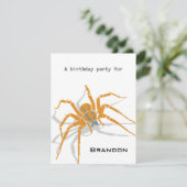 Kindergeburtstag-Einladung - Spinnen Einladung (Stehend Vorderseite)