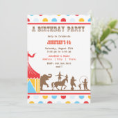 Kindergeburtstag-Einladung - Zirkus Einladung (Stehend Vorderseite)