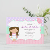 Kindergeburtstag Einladungen (Kochen Koch Backen) (Stehend Vorderseite)