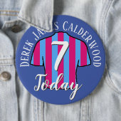 Kindergeburtstag Football Shirt Design für individ Button (Beispiel)