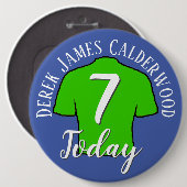 Kindergeburtstag Football Shirt für die Personalis Button (Vorne & Hinten)