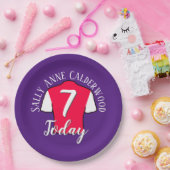 Kindergeburtstag Football Shirt für die Personalis Pappteller (Party)