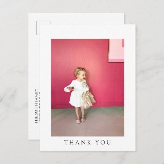 Kindergeburtstag Foto danke Postkarte (Vorne/Hinten)