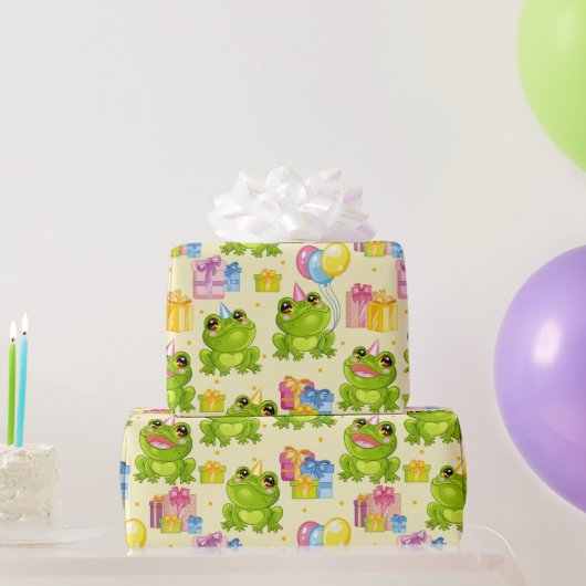 Kindergeburtstag Frogs Geschenkpapier (Partygeschenke)