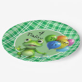 Kindergeburtstag Frogs personalisieren Pappteller (Schrägansicht)