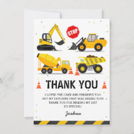 Kindergeburtstag für Baugewerbe Dankeskarte