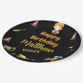 Kindergeburtstag für Baulastwagen PapierTeller (Schrägansicht)