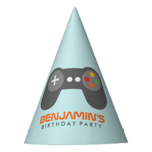 Kindergeburtstag für coolen Videospielcontroller Partyhütchen