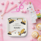 Kindergeburtstag für den Bau eines Trucks Pappteller (Party)