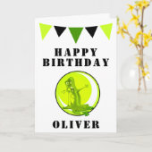 Kindergeburtstag für graue Schleimfahnen Karte (Gelbe Blume)